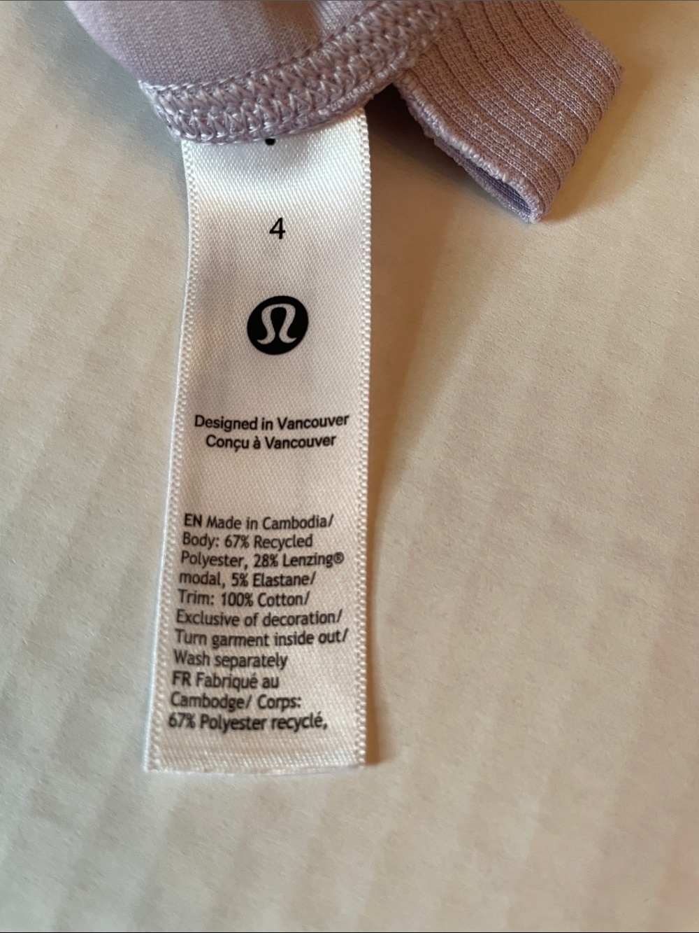 lululemon athletica tank top in light mauve - Picture 5 of 5